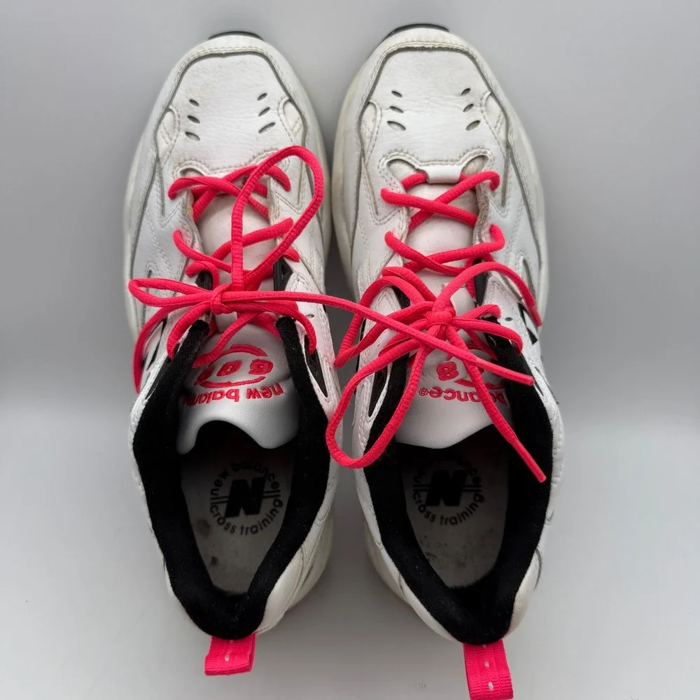 New Balance 608 Cross Training Shoes Womens 11 White Pink WX608SP1 Chunky Dad